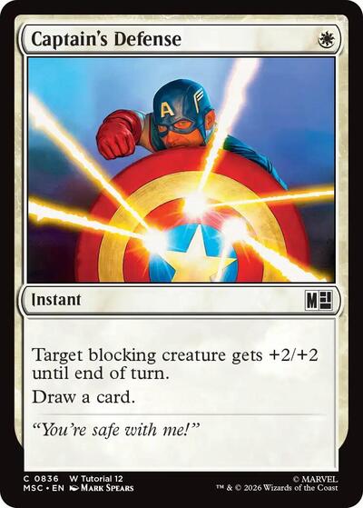 Captain's Defense (Commander: Marvel Super Heroes) Light Play
