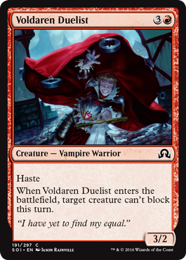 Voldaren Duelist (Shadows Over Innistrad) Light Play