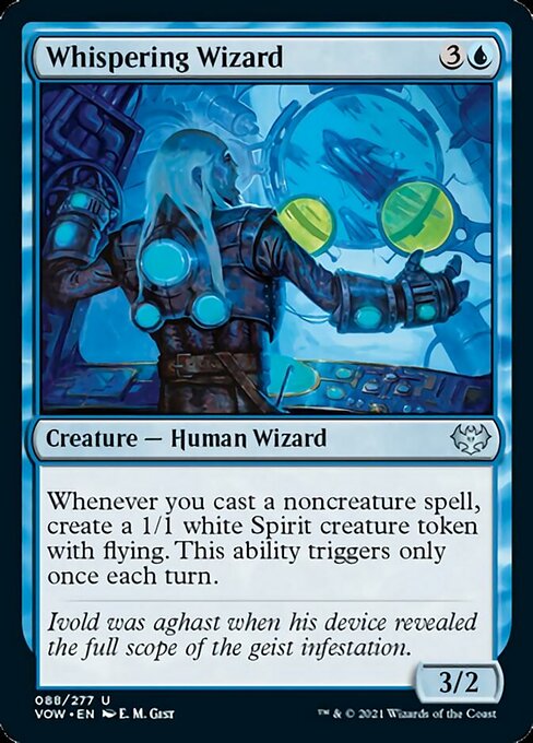 Whispering Wizard (Innistrad: Crimson Vow) Light Play