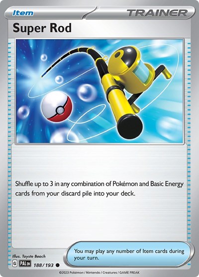 Super Rod - 188 (SV02: Paldea Evolved) Light Play Reverse Holofoil