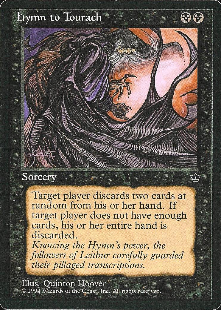 Hymn to Tourach (Hoover) (Fallen Empires) Medium Play