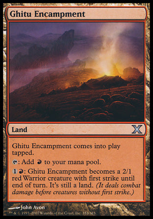 Ghitu Encampment (10th Edition) Light Play
