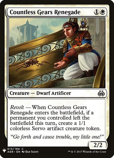 Countless Gears Renegade (Mystery Booster) Light Play