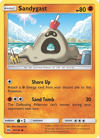 Sandygast (SM Base Set) Heavy Play Reverse Holofoil