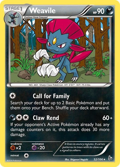 Weavile (XY - Flashfire) Damaged / Poor