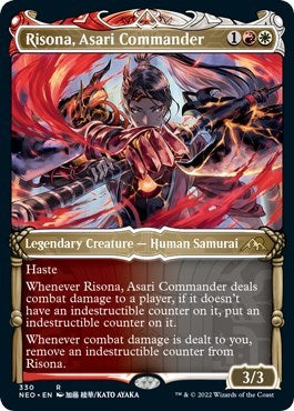Risona, Asari Commander (Showcase) (Kamigawa: Neon Dynasty) Light Play