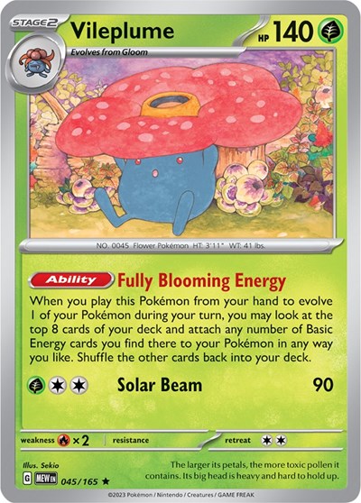 Vileplume (Scarlet and Violet: 151) Light Play Reverse Holofoil