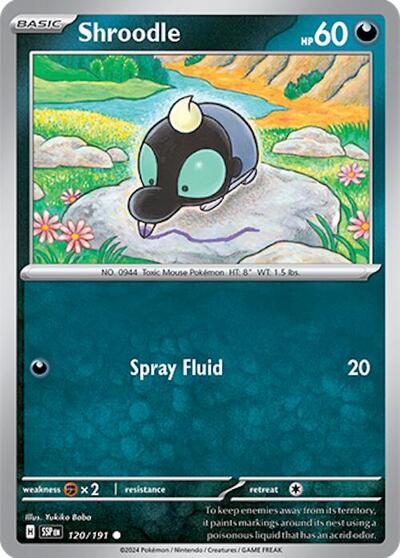 Shroodle (SV08: Surging Sparks) Light Play Reverse Holofoil