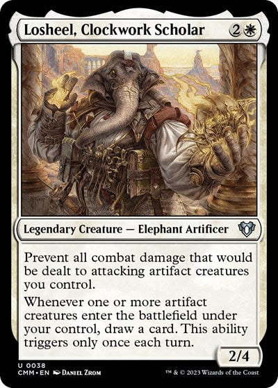 Losheel, Clockwork Scholar (Commander Masters) Light Play Foil