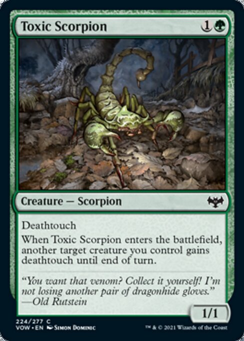Toxic Scorpion (Innistrad: Crimson Vow) Light Play