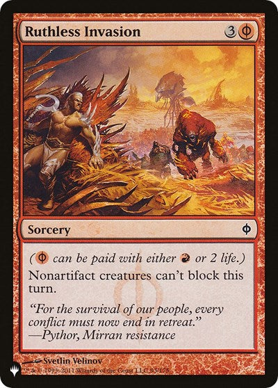 Ruthless Invasion (The List) Light Play