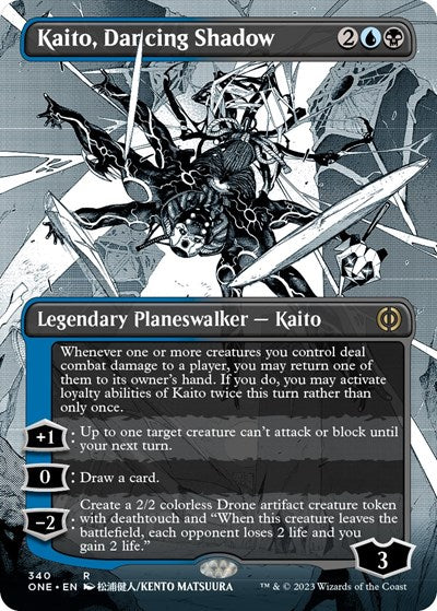 Kaito, Dancing Shadow (Borderless) (Phyrexia: All Will Be One) Light Play