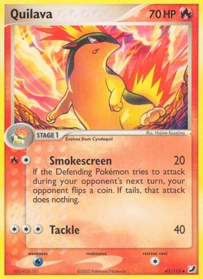 Quilava (Unseen Forces) Damaged / Poor Reverse Holofoil
