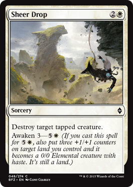 Sheer Drop (Battle for Zendikar) Light Play