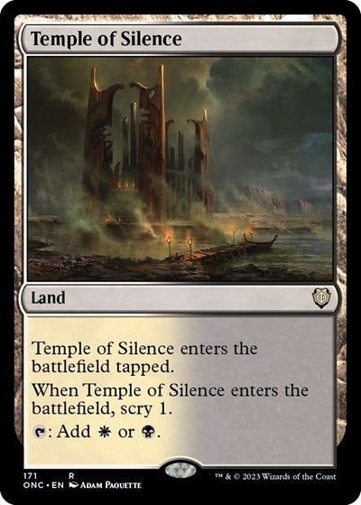 Temple of Silence (Commander: Phyrexia: All Will Be One) Light Play