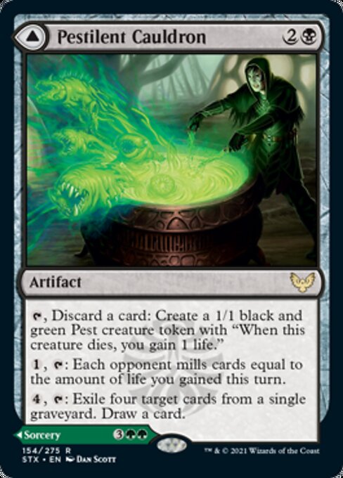 Pestilent Cauldron / Restorative Burst (Strixhaven) Light Play