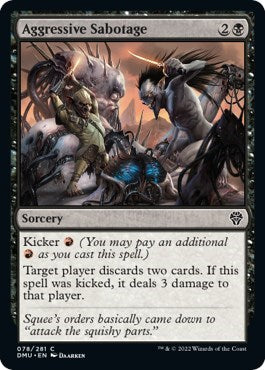 Aggressive Sabotage (Dominaria United) Light Play Foil