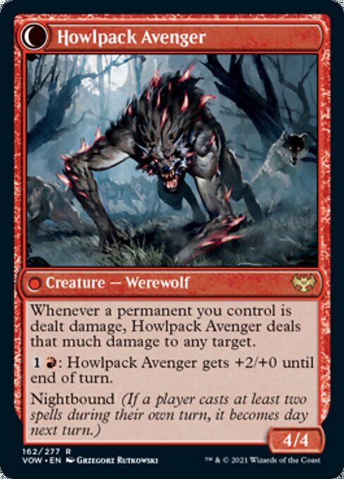 Ill-Tempered Loner / Howlpack Avenger (Innistrad: Crimson Vow) Light Play