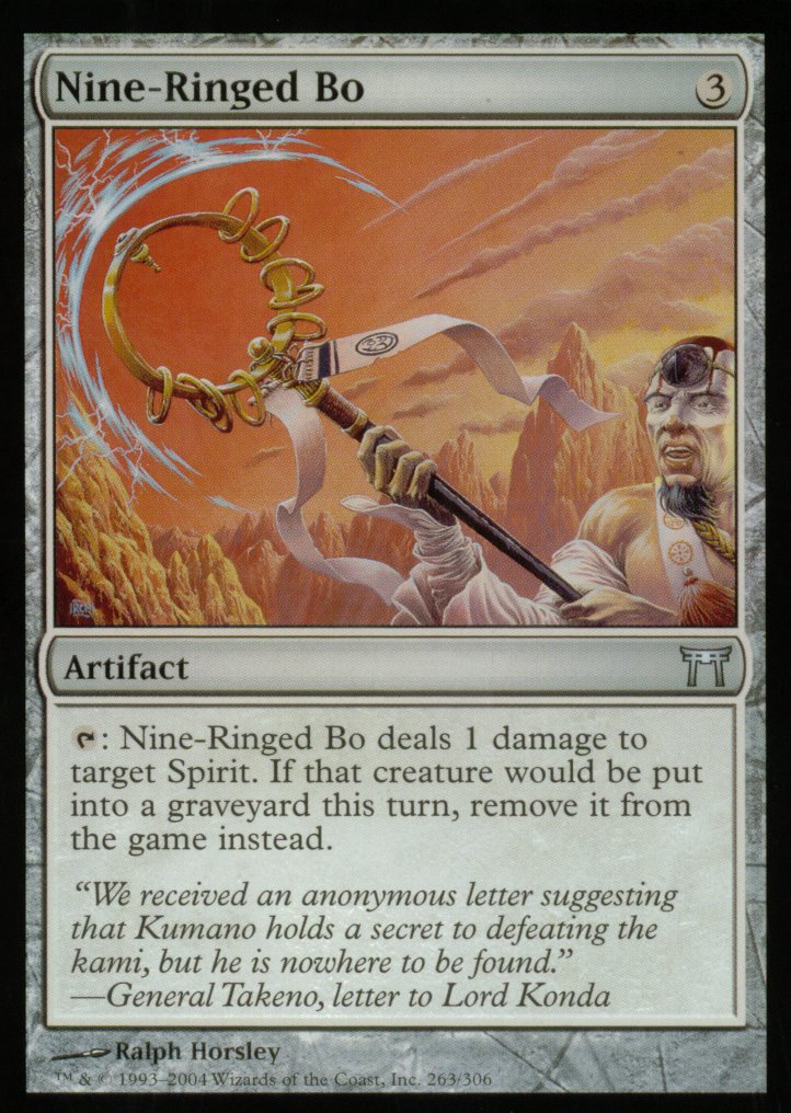 Nine-Ringed Bo (Champions of Kamigawa) Light Play