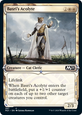 Basri's Acolyte (Showcase) (Magic 2021 Core Set) Light Play