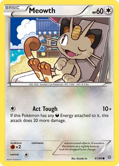 Meowth (XY - Ancient Origins) Damaged / Poor