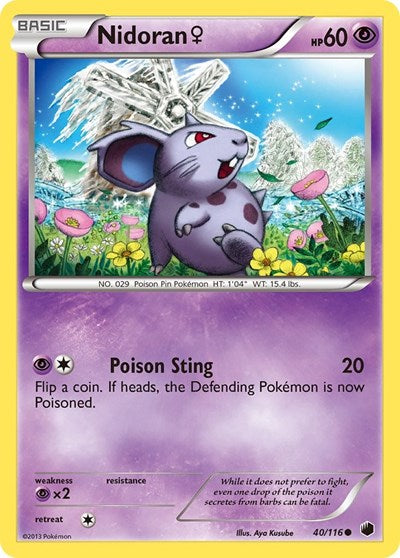 Nidoran F (Plasma Freeze) Heavy Play