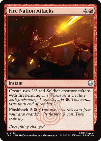 Fire Nation Attacks (Avatar: The Last Airbender) Light Play Foil