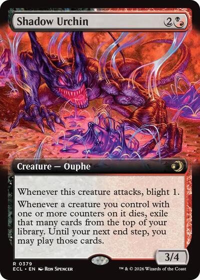 Shadow Urchin (Extended Art) (Lorwyn Eclipsed) Light Play Foil