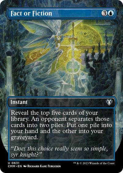 Fact or Fiction (Borderless) (Commander Masters) Light Play