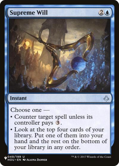 Supreme Will (The List) Light Play