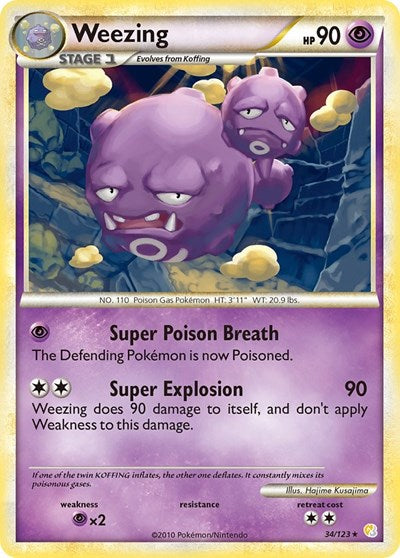 Weezing (HeartGold SoulSilver) Medium Play