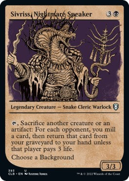 Sivriss, Nightmare Speaker (Showcase) (Commander Legends: Battle for Baldur's Gate) Light Play
