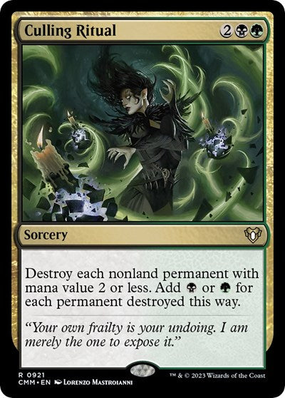 Culling Ritual (Commander Masters) Light Play