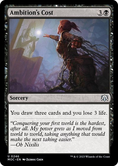 Ambition's Cost (Commander: March of the Machine) Light Play
