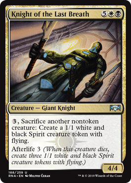 Knight of the Last Breath (Ravnica Allegiance) Light Play