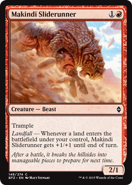 Makindi Sliderunner (Battle for Zendikar) Light Play Foil