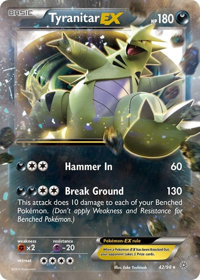 Tyranitar EX (XY - Ancient Origins) Damaged / Poor Holofoil