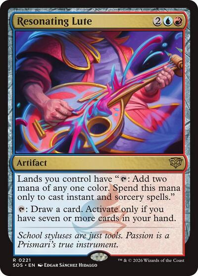 Resonating Lute (Secrets of Strixhaven) Light Play Foil