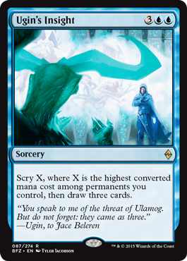 Ugin's Insight (Battle for Zendikar) Medium Play