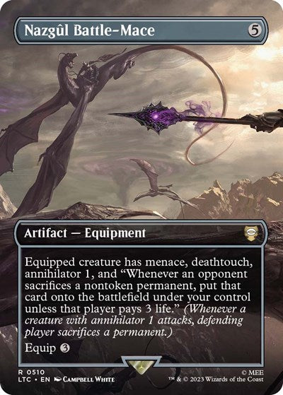 Nazgul Battle-Mace (Borderless) (Commander: The Lord of the Rings: Tales of Middle-earth) Near Mint Foil