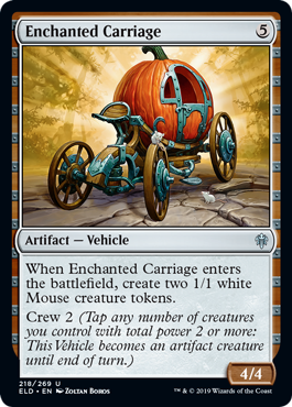 Enchanted Carriage (Throne of Eldraine) Light Play Foil