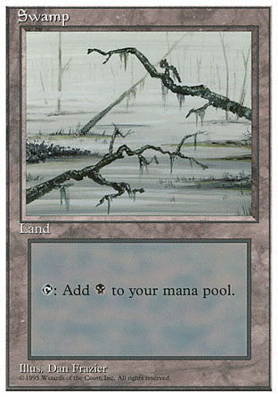 Swamp (C) (4th Edition) Light Play