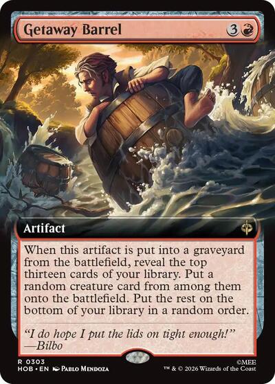Getaway Barrel (Extended Art) (The Hobbit) Light Play