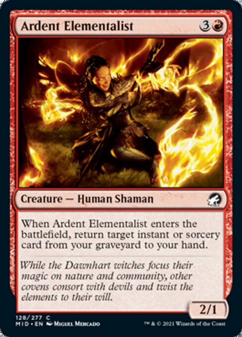 Ardent Elementalist (Innistrad: Midnight Hunt) Light Play