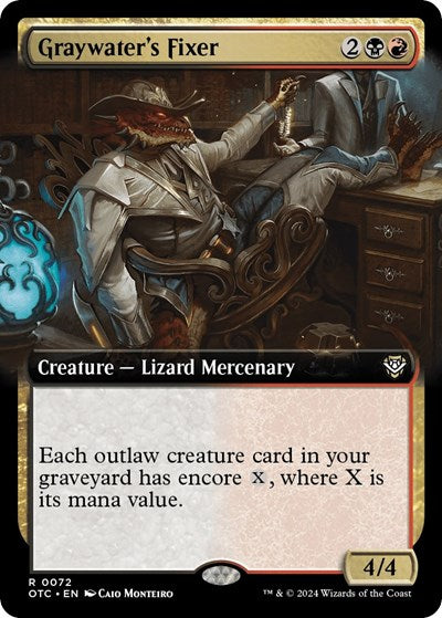 Graywater's Fixer (Extended Art) (Commander: Outlaws of Thunder Junction) Light Play