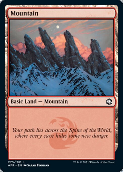 Mountain (275) (Adventures in the Forgotten Realms) Light Play