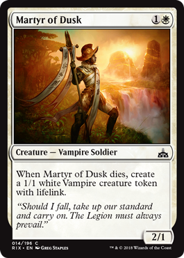 Martyr of Dusk (Rivals of Ixalan) Light Play