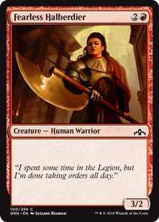 Fearless Halberdier (Guilds of Ravnica) Light Play