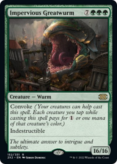 Impervious Greatwurm (Double Masters 2022) Light Play