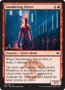 Smoldering Efreet (Fate Reforged) Light Play
